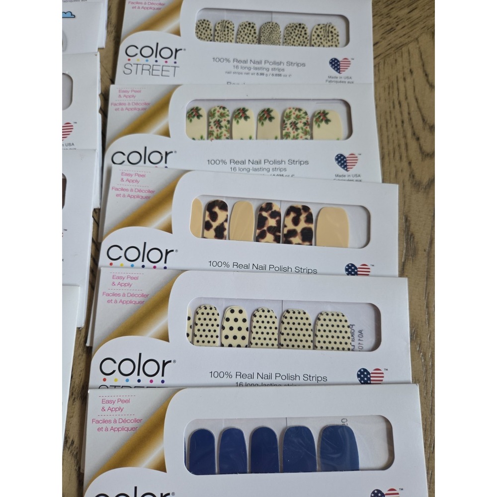 COLOR STREET NAIL STRIPS Lot Of 24 Nail Polish Strips Assorted Colors Designs - Picture 7 of 16